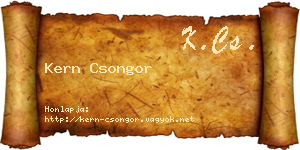 Kern Csongor névjegykártya