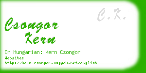 csongor kern business card